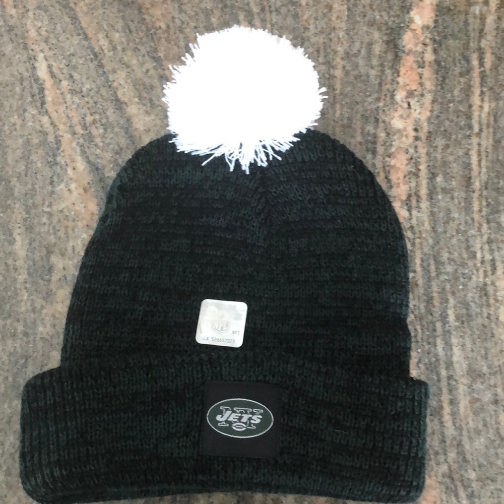 💚JETS 💚Pom Pom beanie Hat